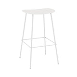 Fiber Bar + Counter Stool: Tube Base + Bar + White + Natural White