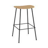 Fiber Bar + Counter Stool: Tube Base + Bar + Black + Ochre