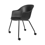 Bat Meeting Chair: 4 Legs with Castors + Black