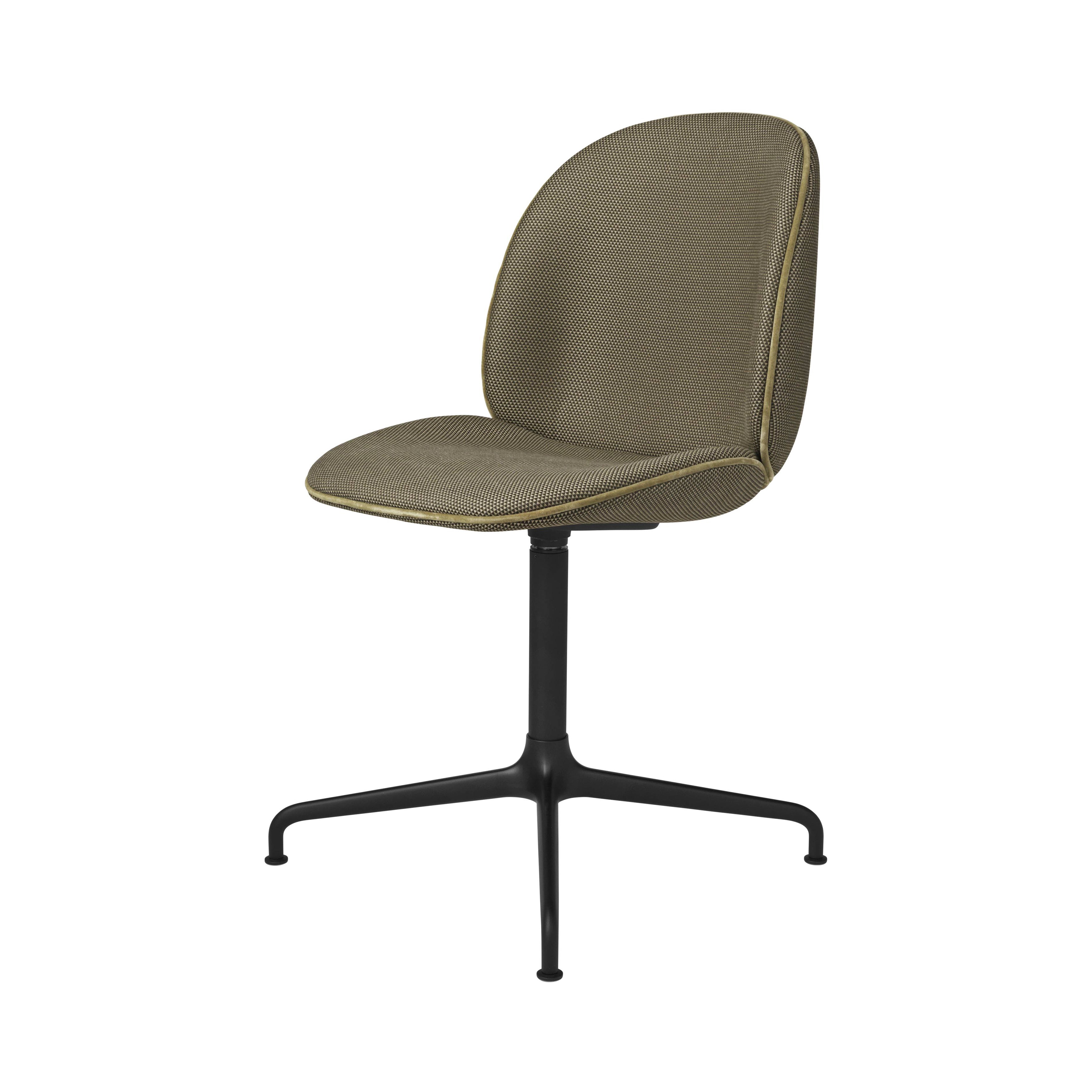 Beetle Meeting Chair: 4-Star Swivel Base + Full Upholstery + Black Matt