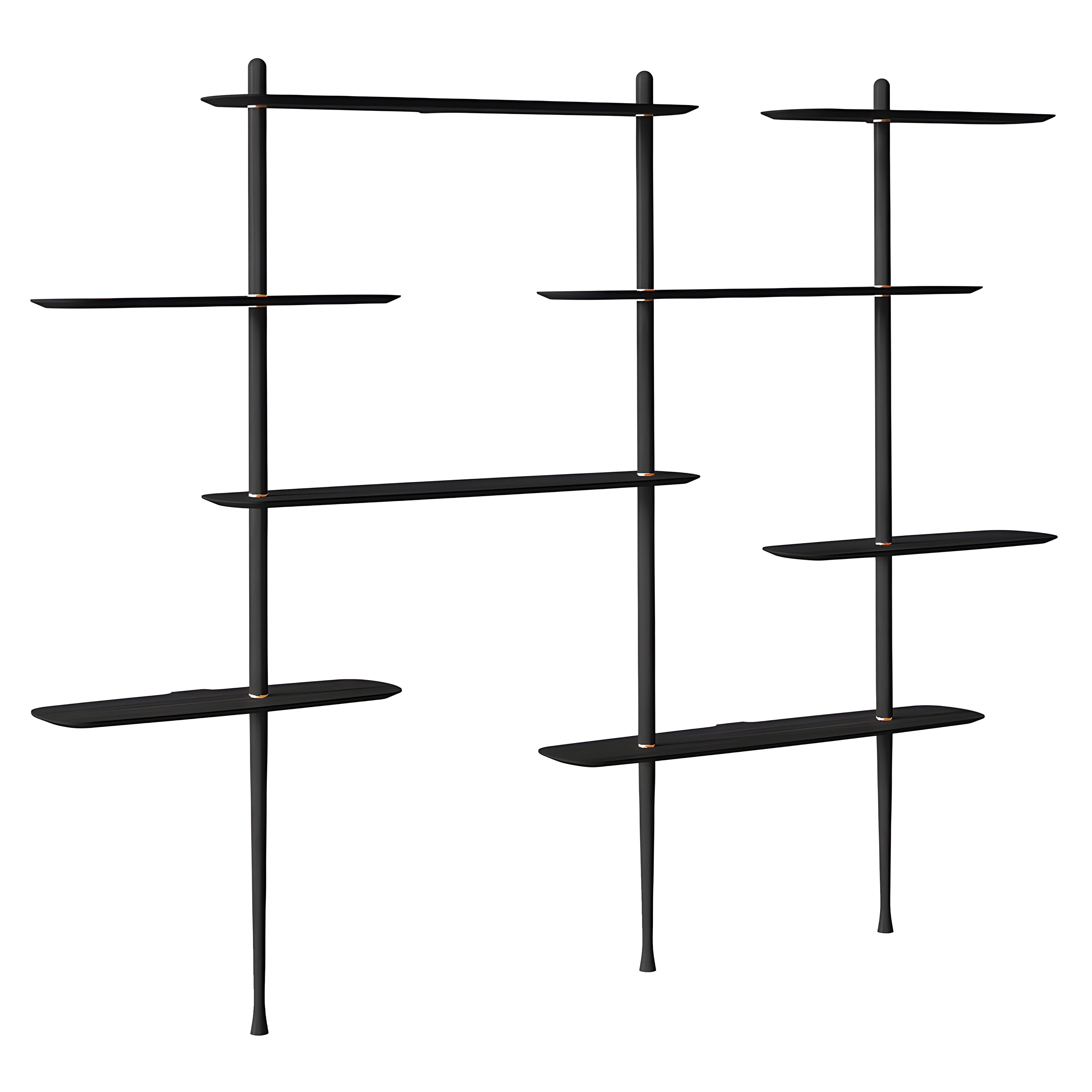 Axis 3 Shelving System: Black Ash