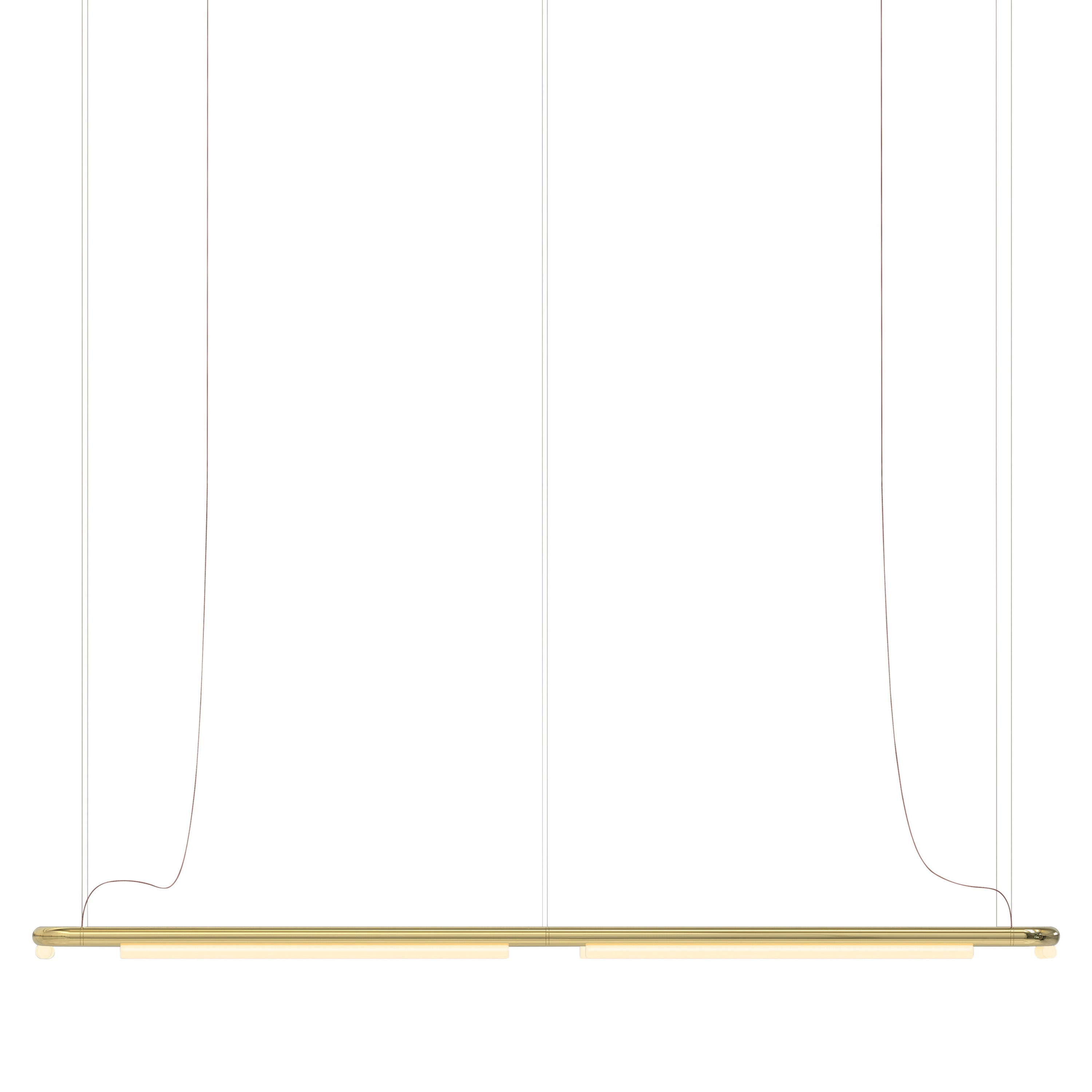 Pipeline CM8 Pendant Light: Brass + Brass