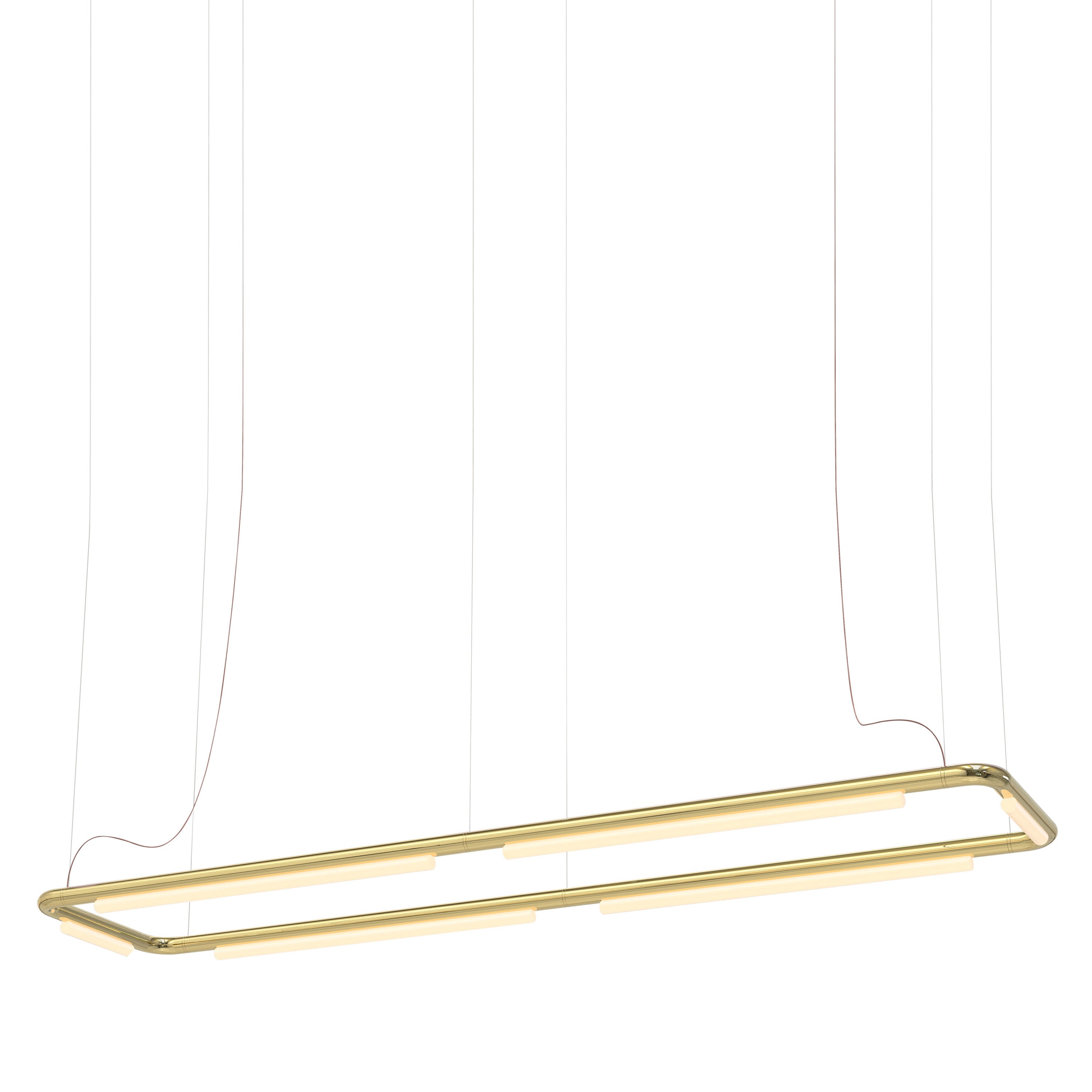 Pipeline CM8 Pendant Light: Brass + Brass