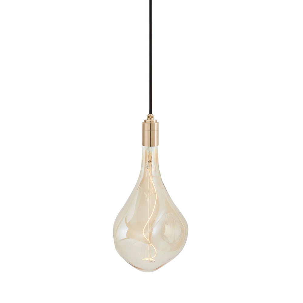 Brass Pendant: With Tinted Bulb - Voronoi III