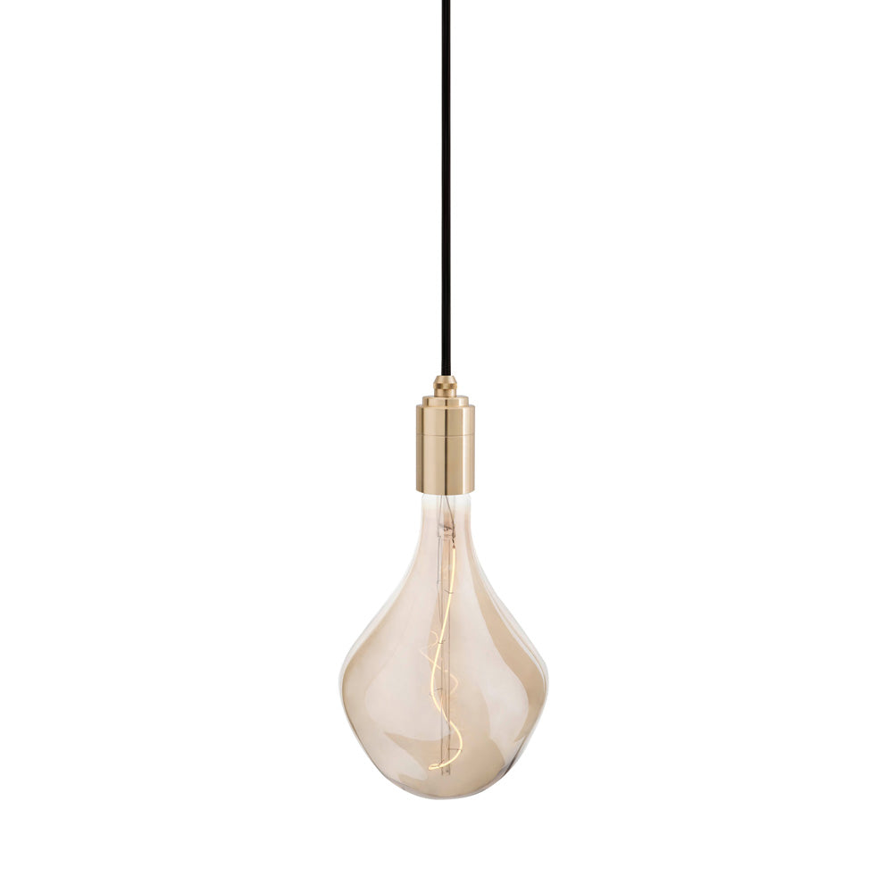 Brass Pendant: With Tinted Bulb - Voronoi II