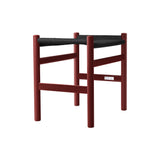 CH53 Footstool: High + Black + Red Brown Beech