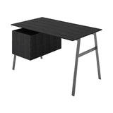 Homework 1 Desk: File Drawer Left + Gun Metal + Black Oak + Black Oak