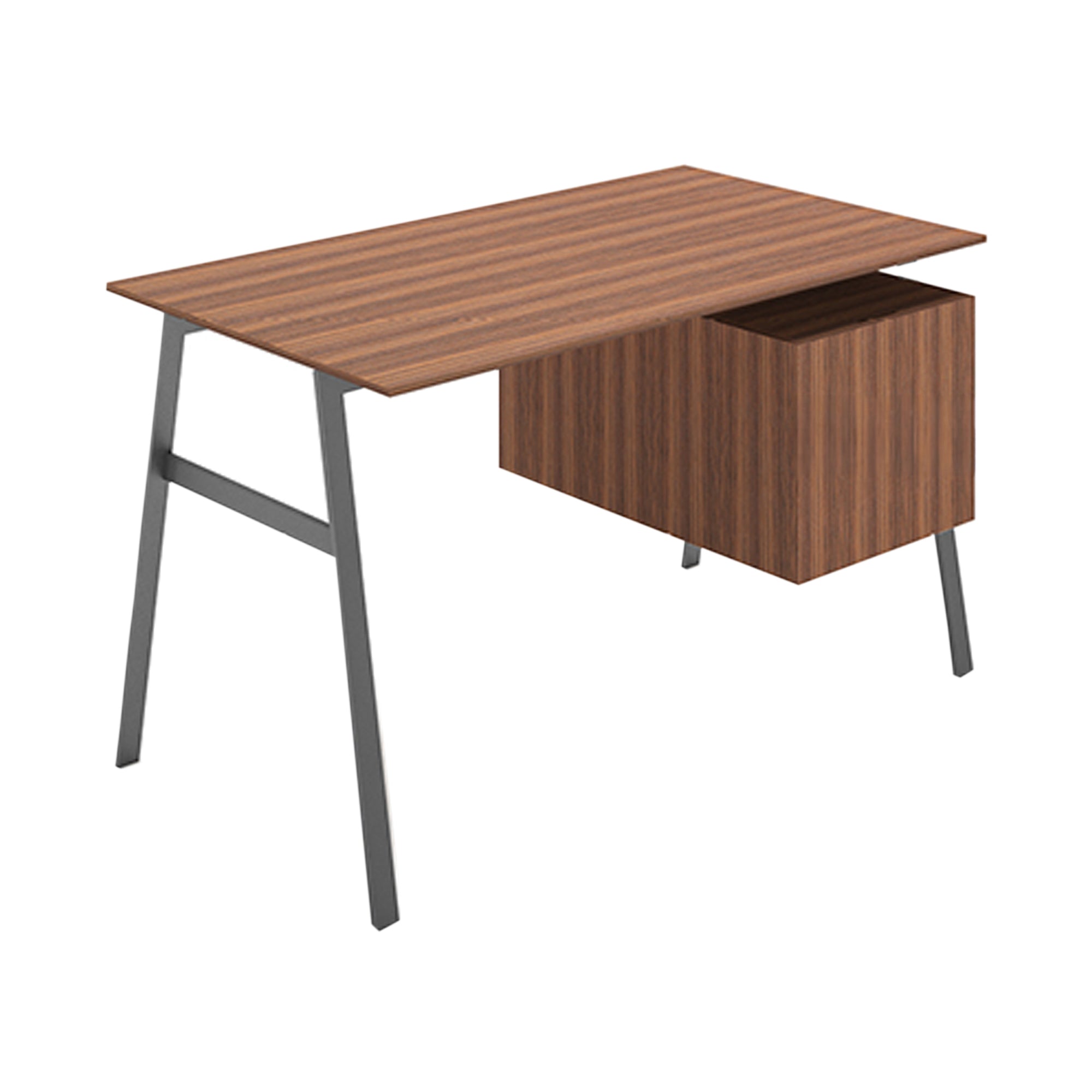 Homework 1 Desk: File Drawer Right + Gun Metal + Walnut + Walnut