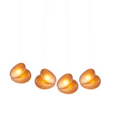 Pebble Linear 4 Pendant Light: A + C + Citrine + Citrine