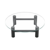 Boundary Coffee Table: Round + Black Stained Ash