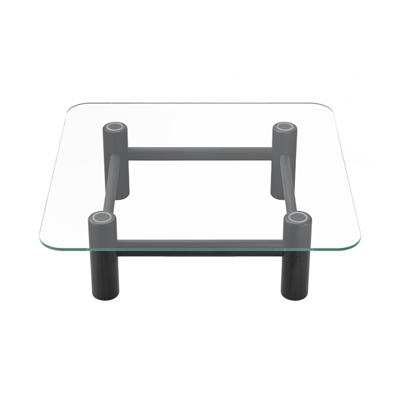 Boundary Coffee Table: Square + Black Stained Ash