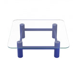 Boundary Coffee Table: Square + Ultra Marine Blue Beech