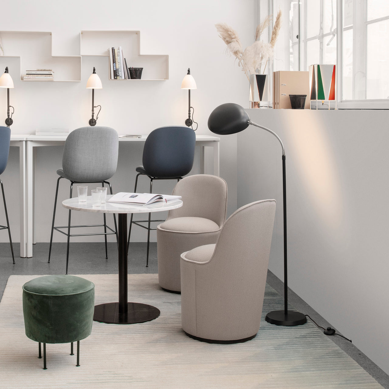 Tail Dining Chair: High Back + Fully Upholstered
