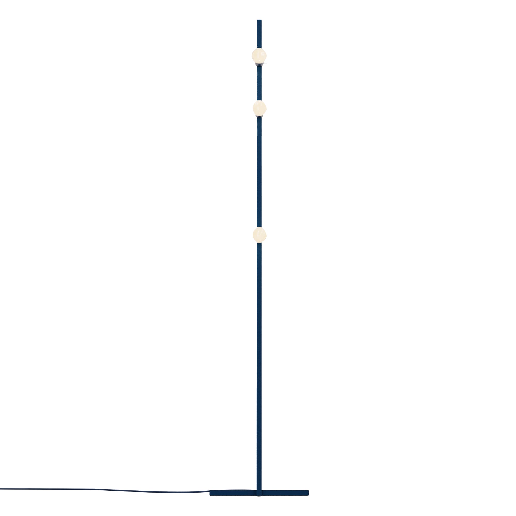 Dot Line Floor Lamp: Midnight Blue + Black