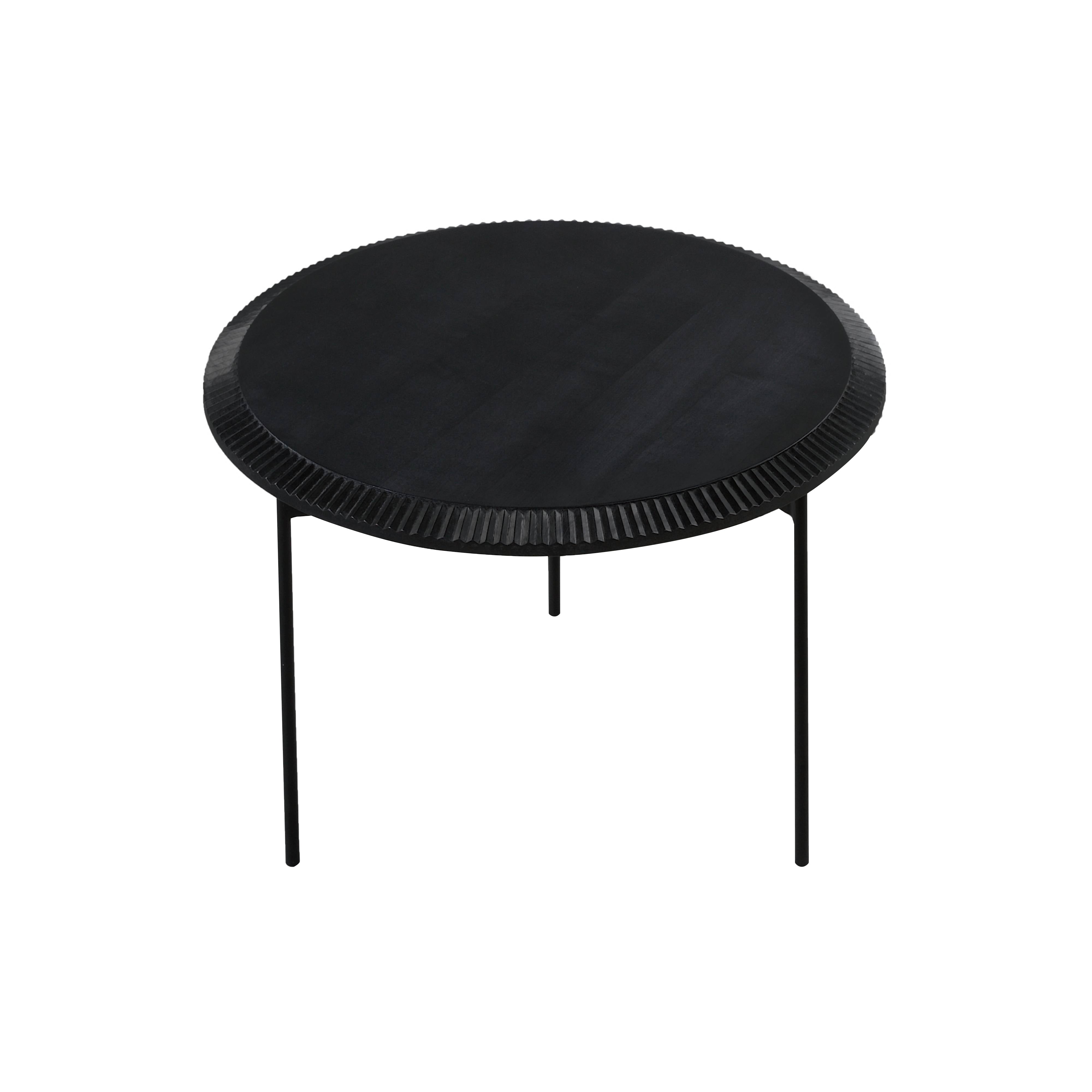 Piano Round Table: Medium + Black Maple