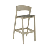 Cover Bar Stool: Upholstered + Dark Beige + Without Foot Protect