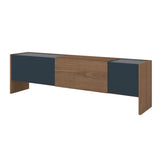 Toscana Lucca Sideboard: Super-Matt Walnut + Greyish Blue