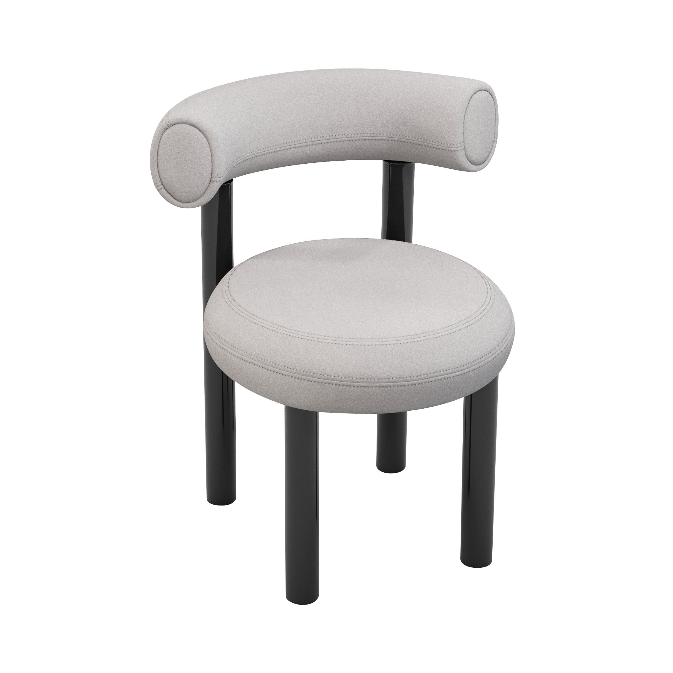 Fat Dining Chair: Black Steel Base