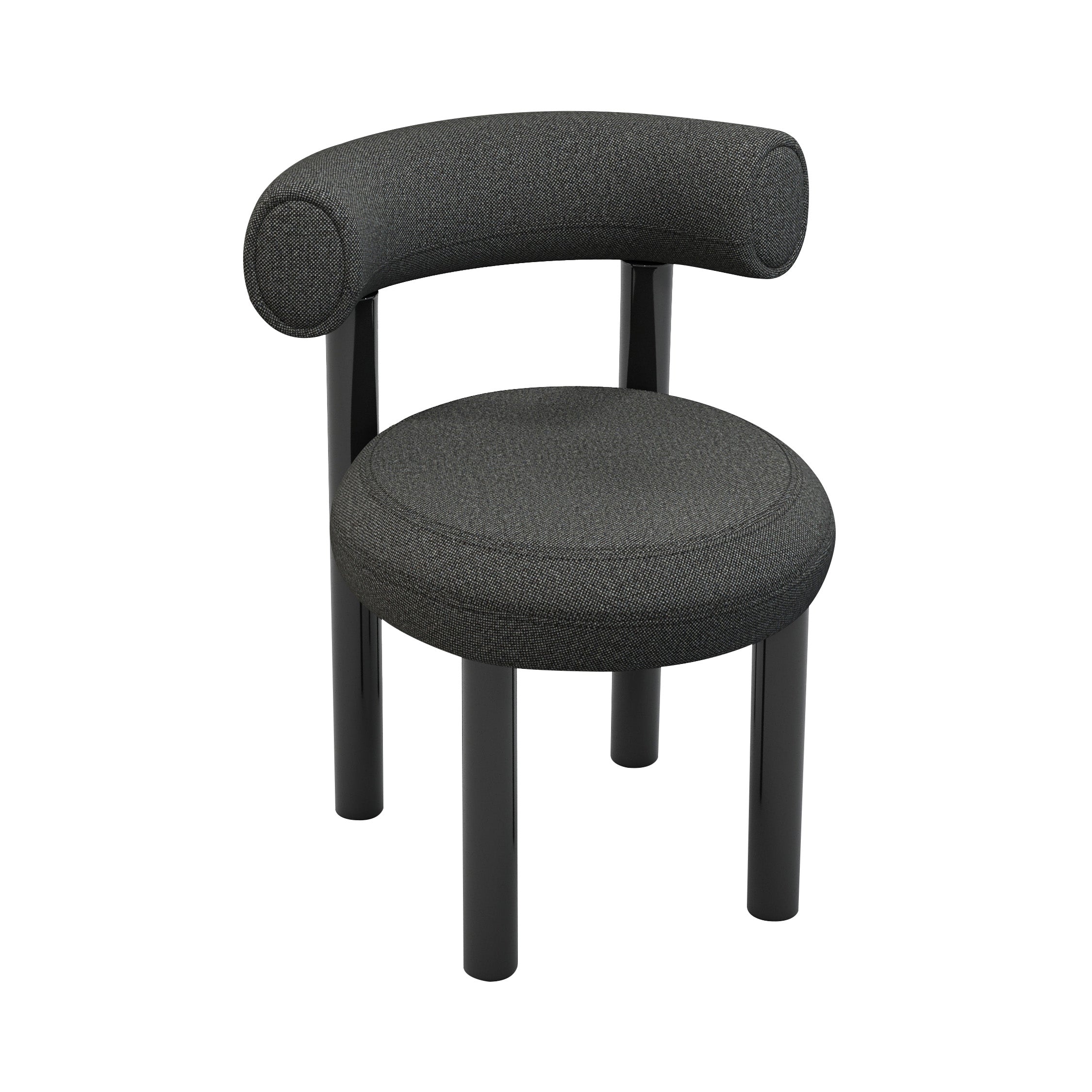 Fat Dining Chair: Black Steel Base