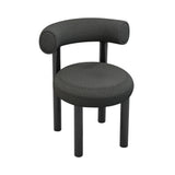 Fat Dining Chair: Black Steel Base