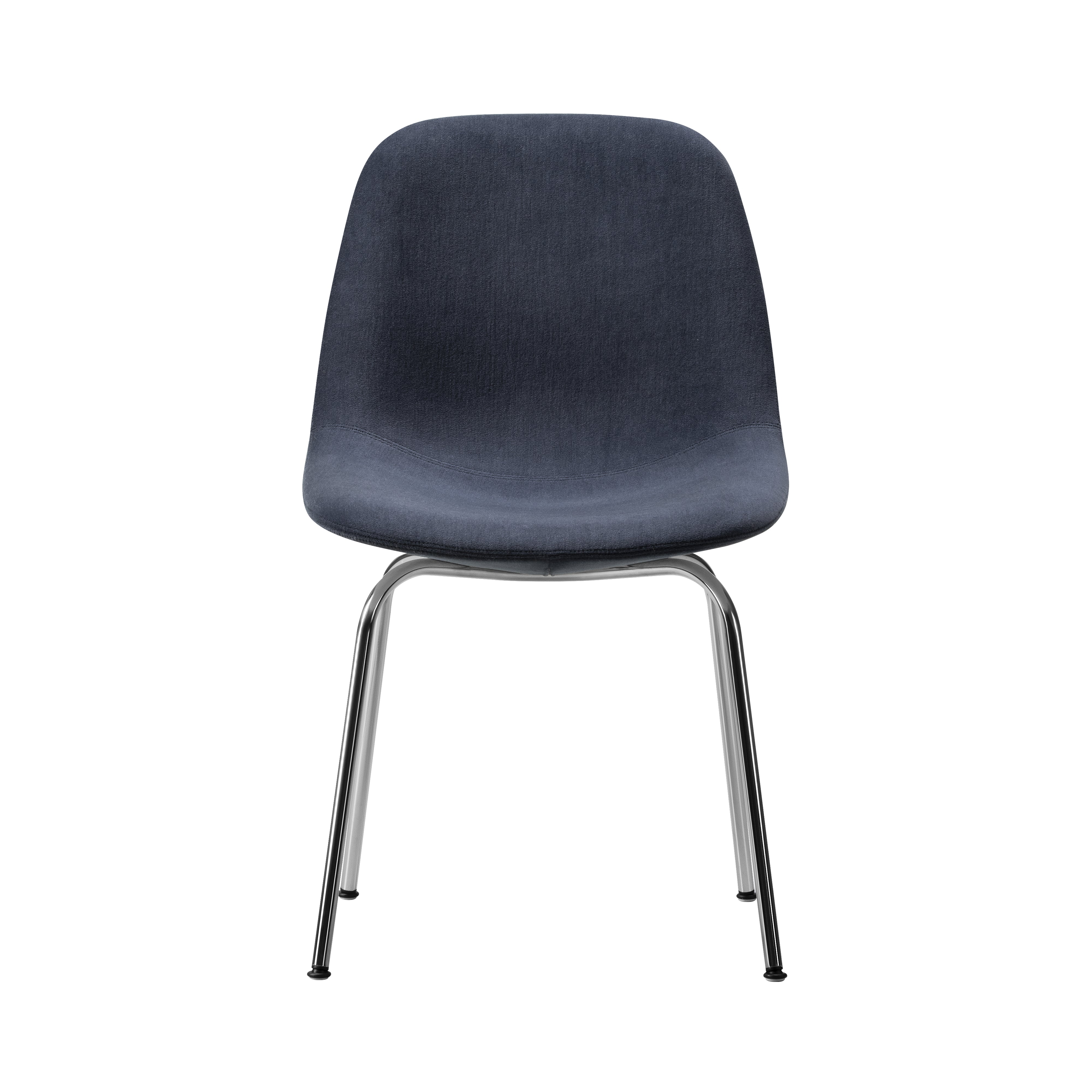 Eyes 4 Leg Tube Base Chair: Without Buttons + Stainless Steel