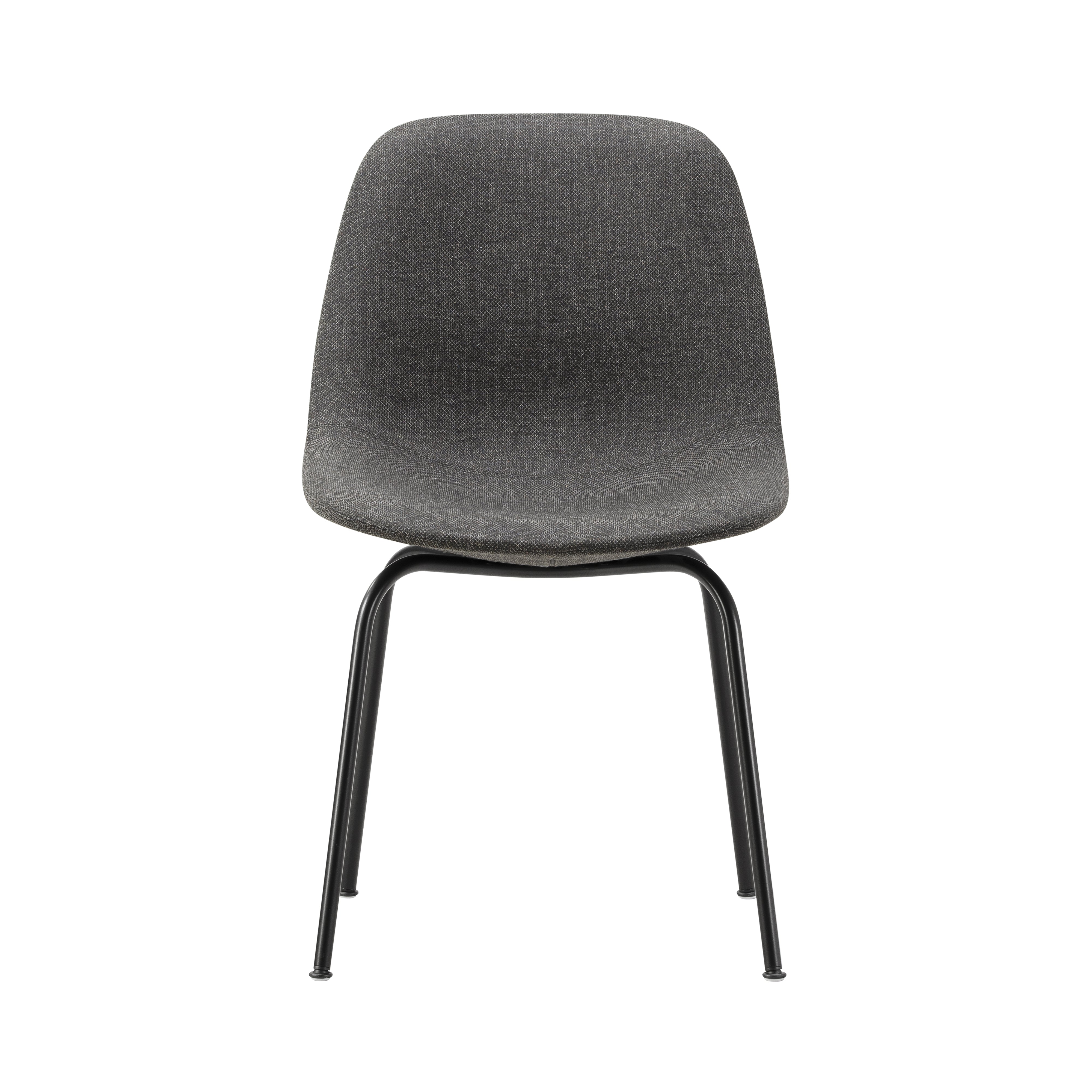 Eyes 4 Leg Tube Base Chair: Without Buttons + Black