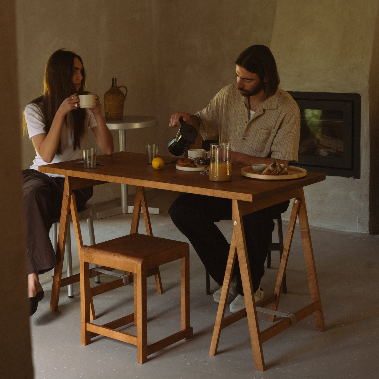 Folding Flat Trestle Table