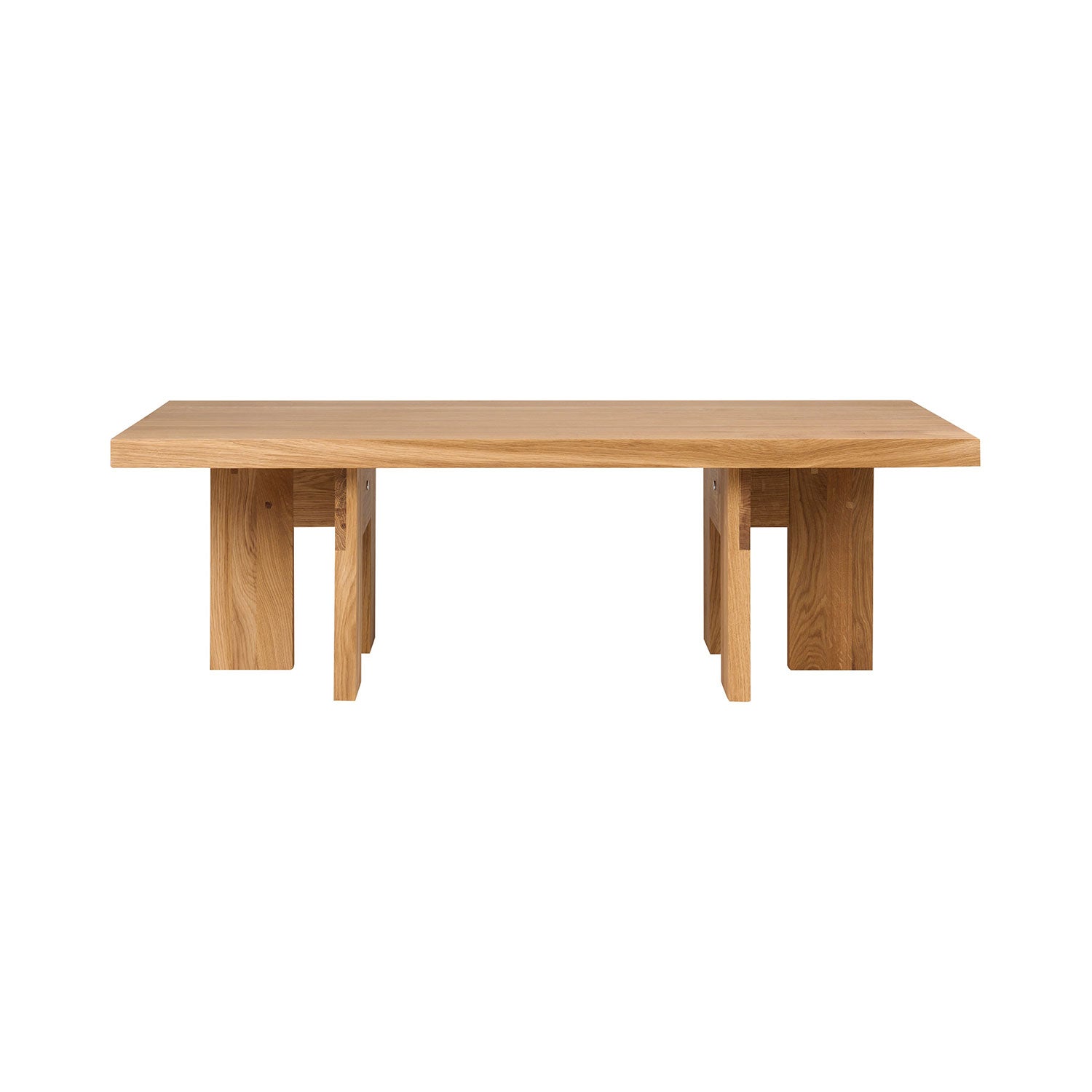 Farmhouse Coffee Table: Rectangle + Natural oak