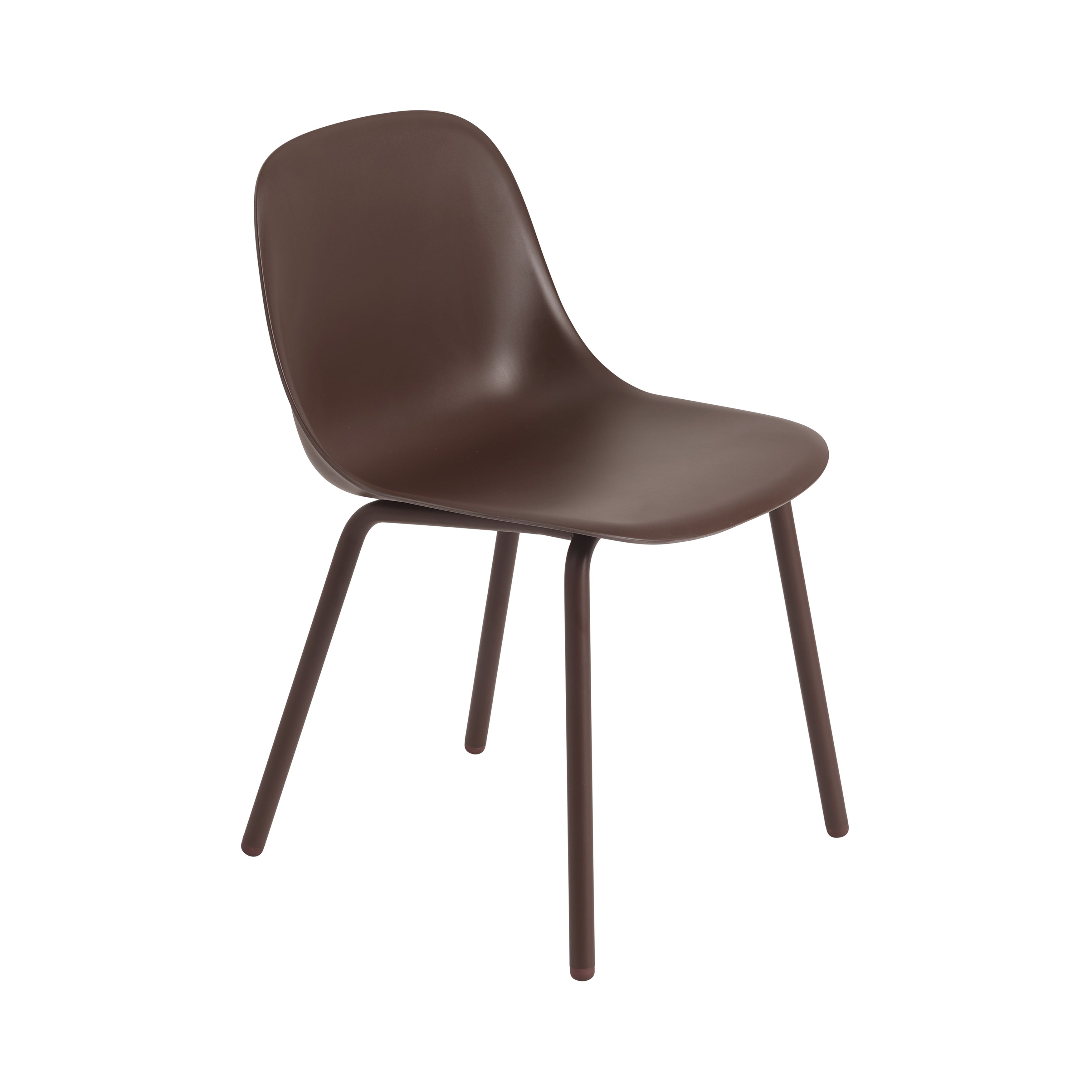 Fiber Outdoor Side Chair: Brown Red + Without Drain Holes