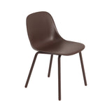 Fiber Outdoor Side Chair: Brown Red + Without Drain Holes