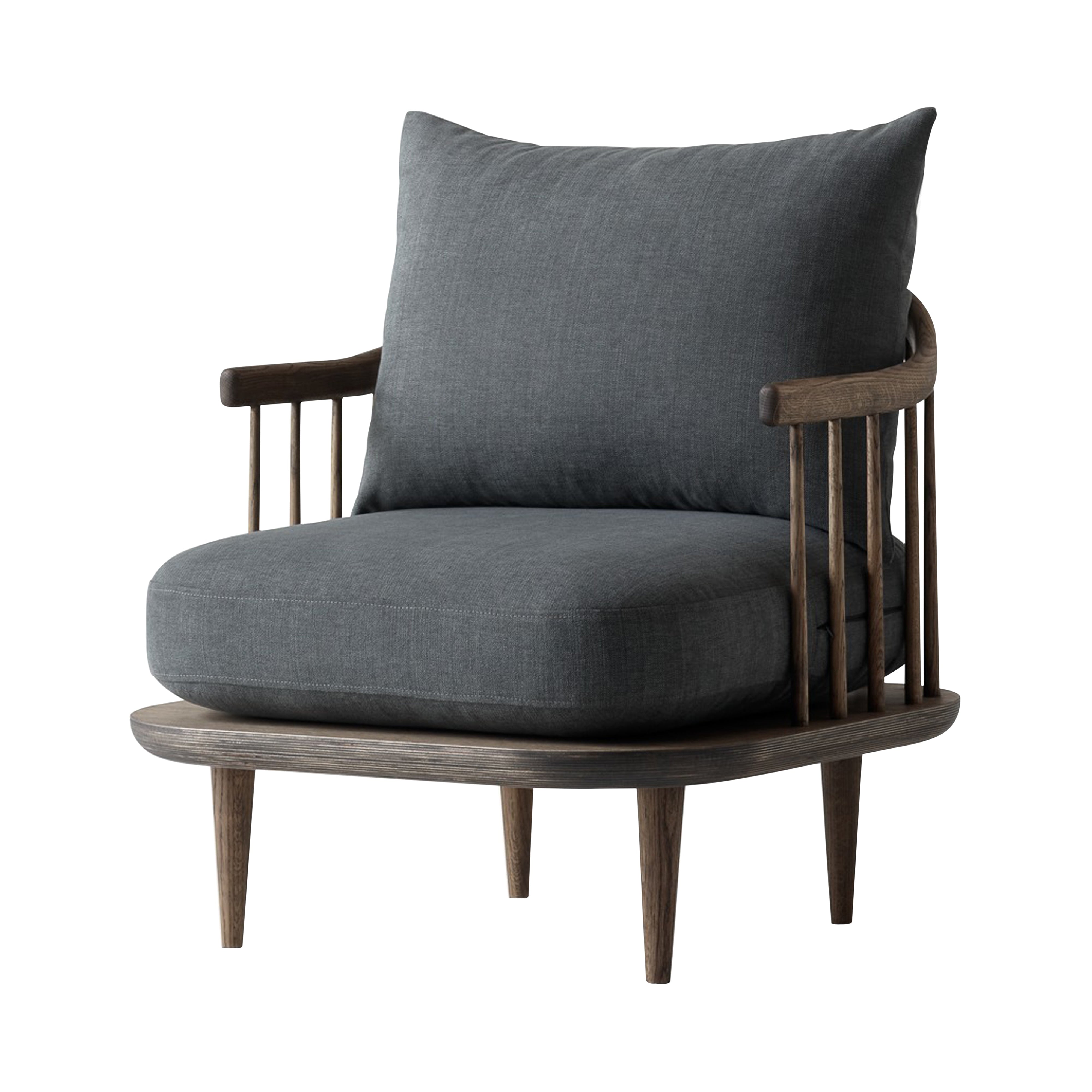 Fly Series SC10 Lounge Chair: Smoked Oiled Oak + Hot Madison Reboot 093