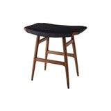 Freja Stool: Papercord Seat + Natural Walnut