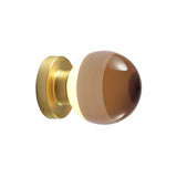 Dipping Wall Light: A2-13 + Brushed Brass + Chocolate