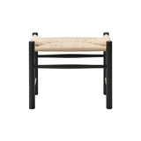 Wegner J16 Stool: Black Lacquered Oak + Natural