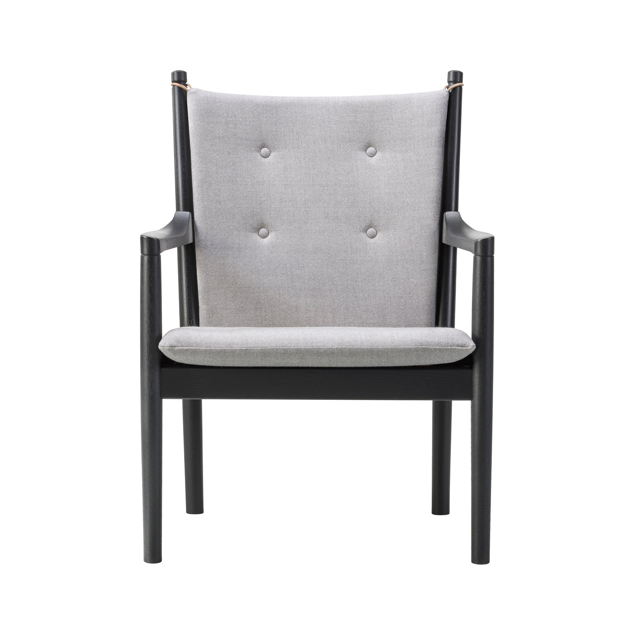 Wegner 1788 Easy Chair: Black Lacquered Oak