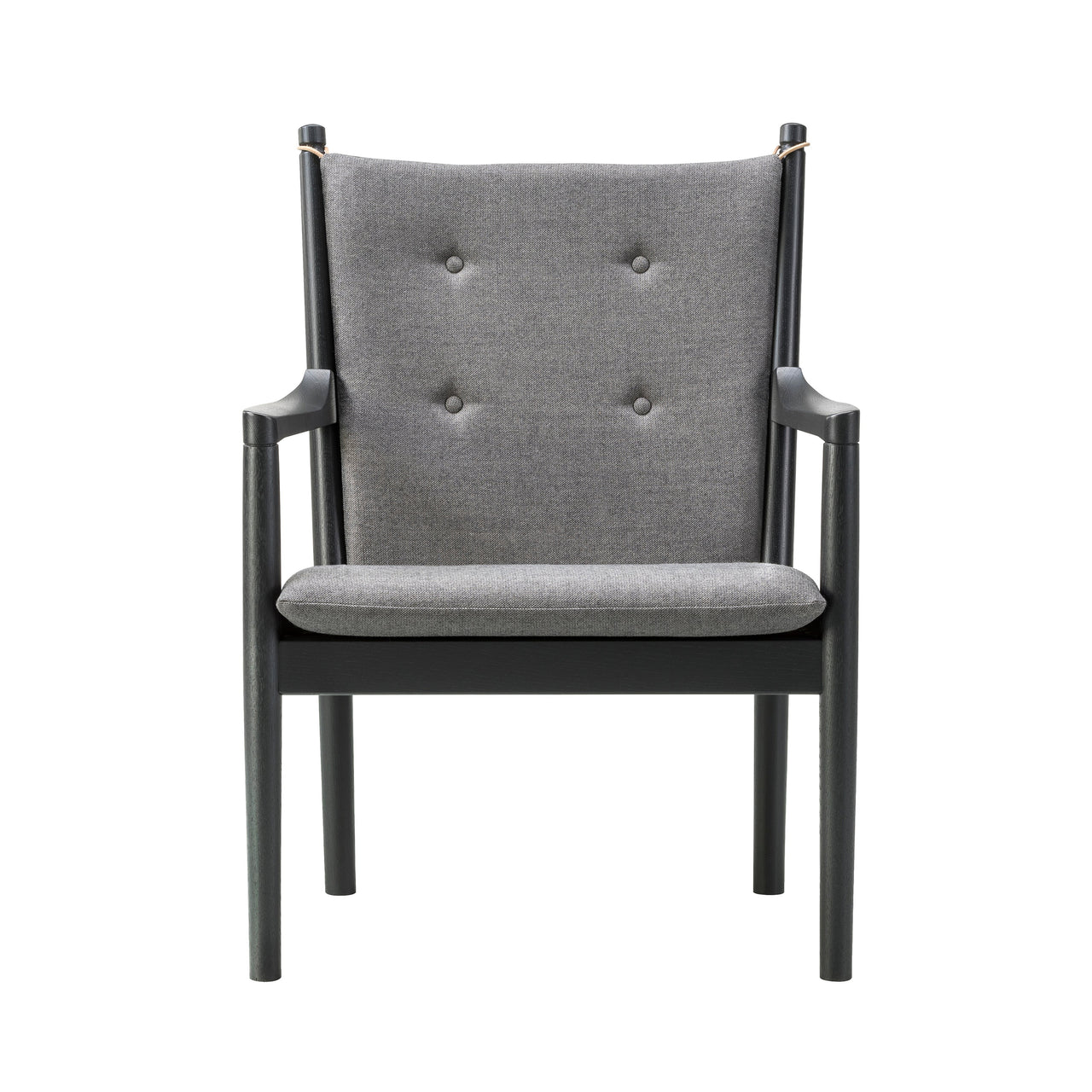 Wegner 1788 Easy Chair: Black Lacquered Oak