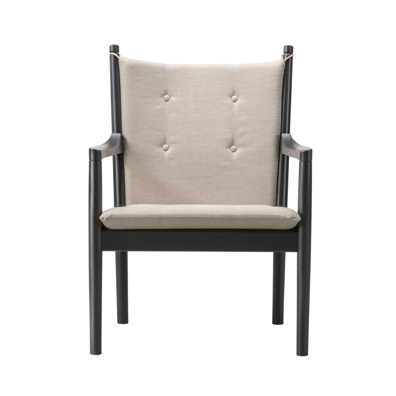 Wegner 1788 Easy Chair: Black Lacquered Oak