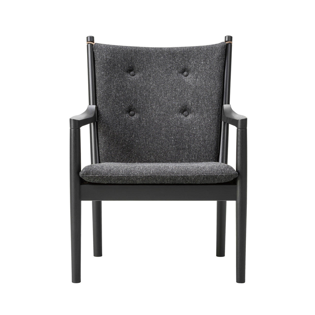 Wegner 1788 Easy Chair: Black Lacquered Oak