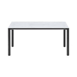 Piloti Alu Table: Square + Low + White Carrara + Black