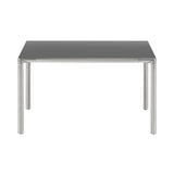 Piloti Alu Table: Square + High + Black + Brushed Aluminum