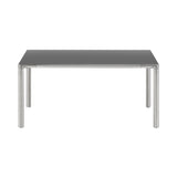 Piloti Alu Table: Square + Low + Black + Brushed Aluminum
