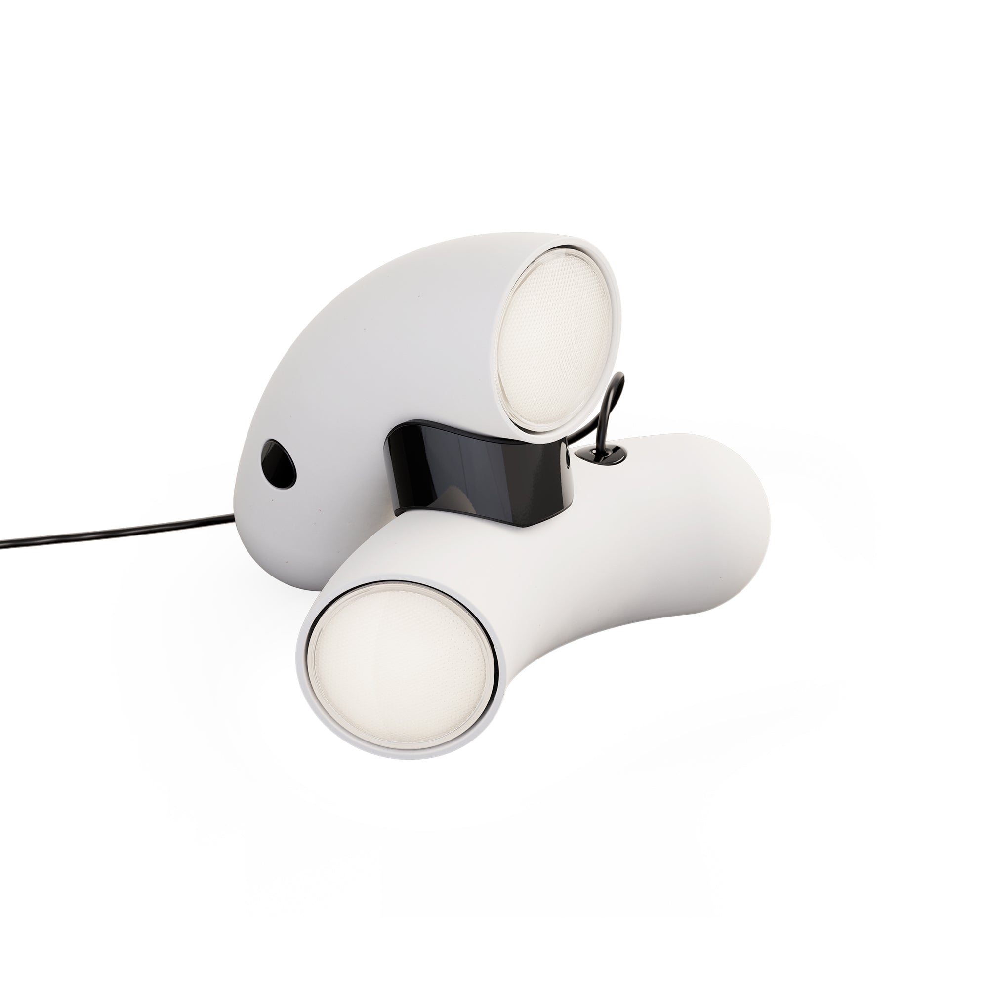 Hyphen Double Table Lamp: Natural Porcelain