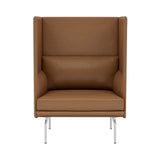 Outline Highback 1-Seater Sofa: Large + High + Polished Aluminum