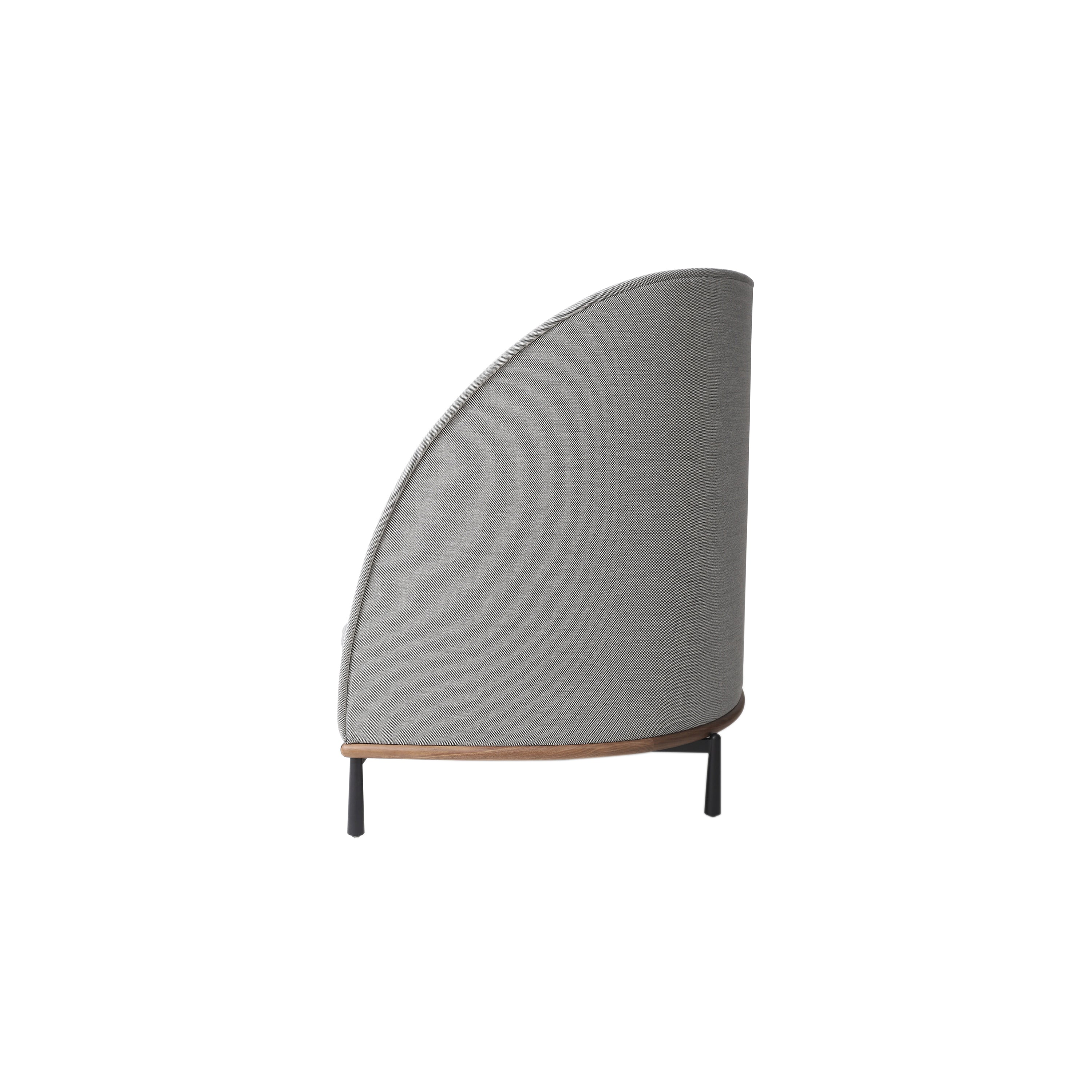 Arc Sofa Highback Love Seat: Natural Walnut