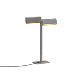 Ipoli 10 Double Table Lamp: Tumbled Aluminum + Softwire