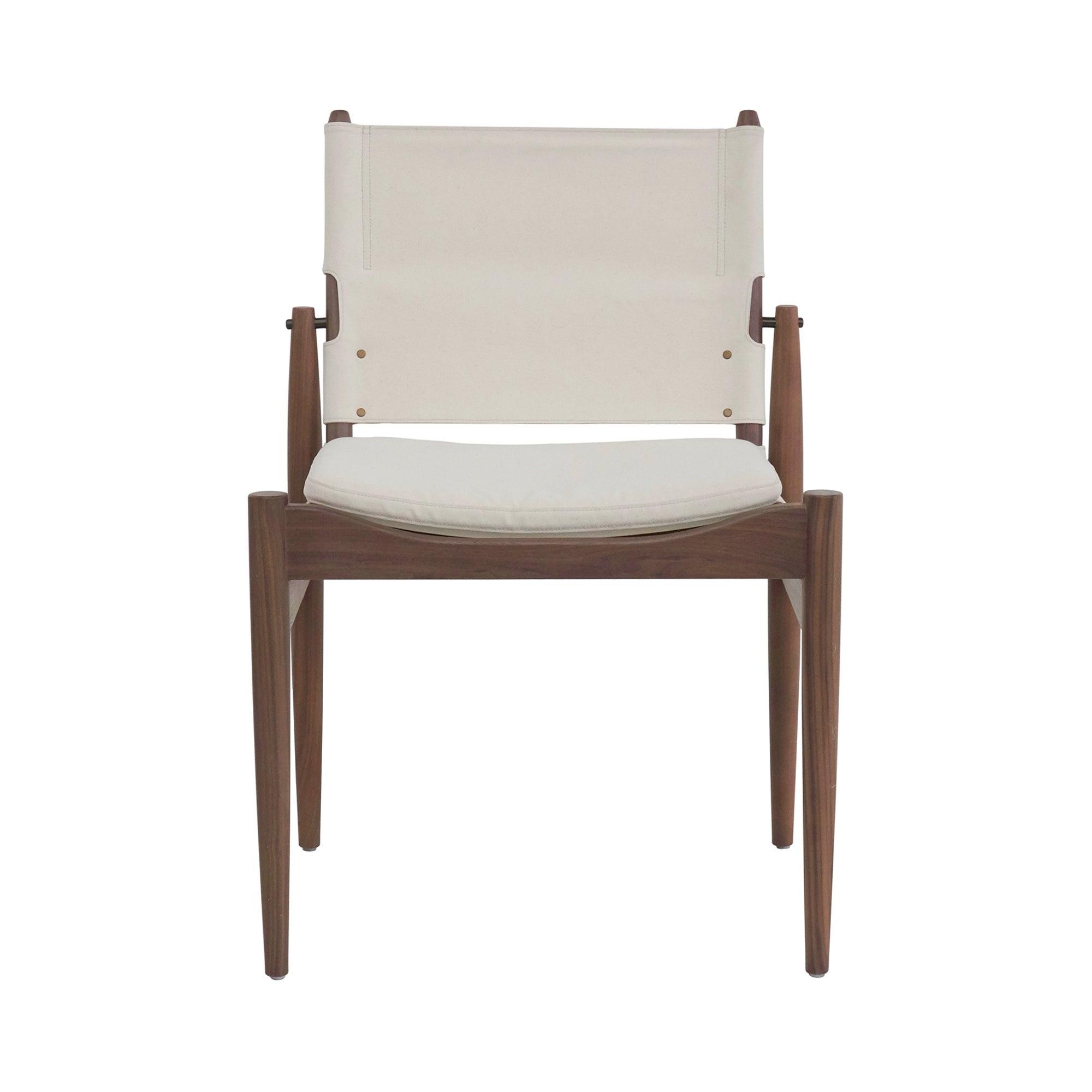 Journey Dining Chair: Canvas + Natural Walnut + Natural