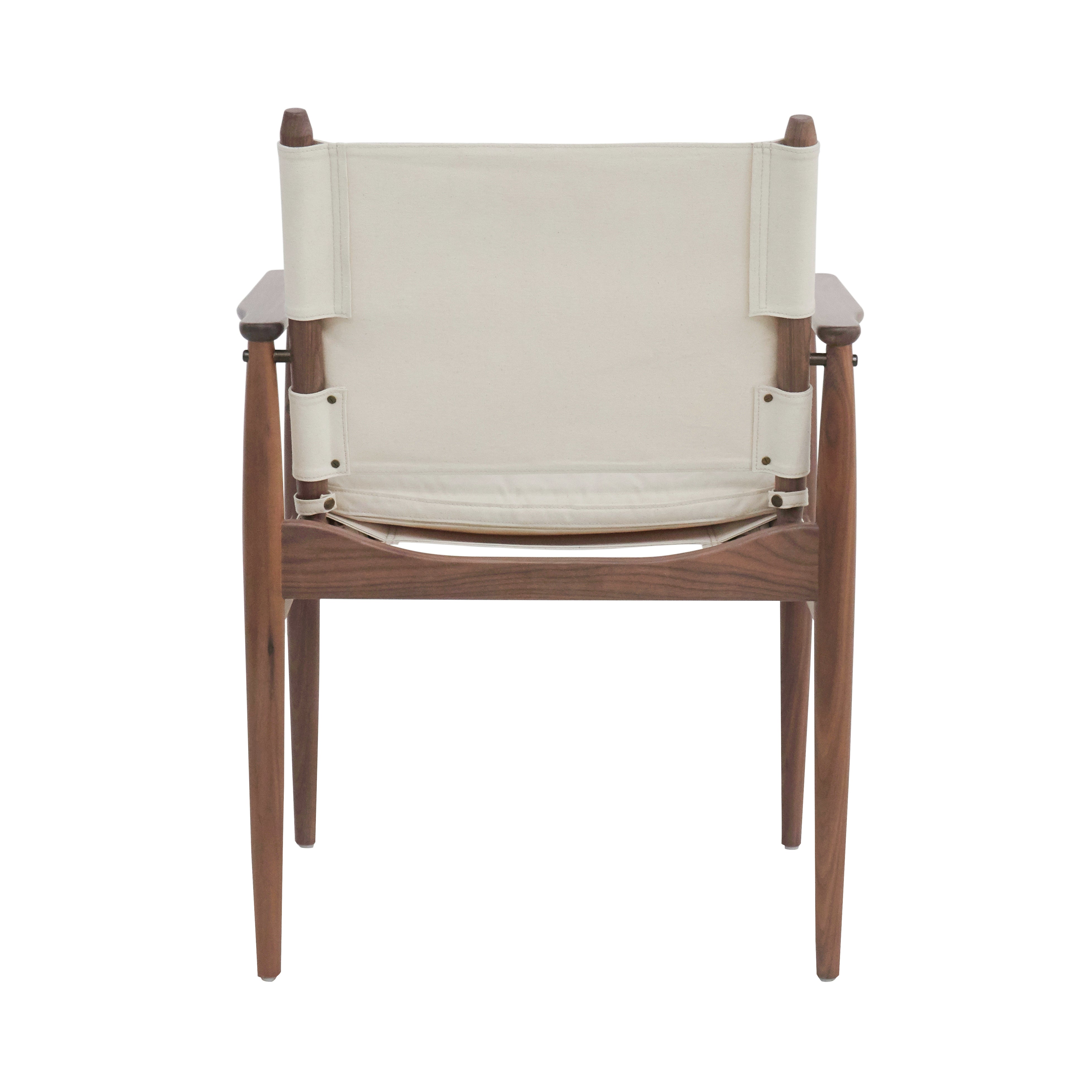Journey Dining Armchair: Canvas + Natural Walnut + Natural
