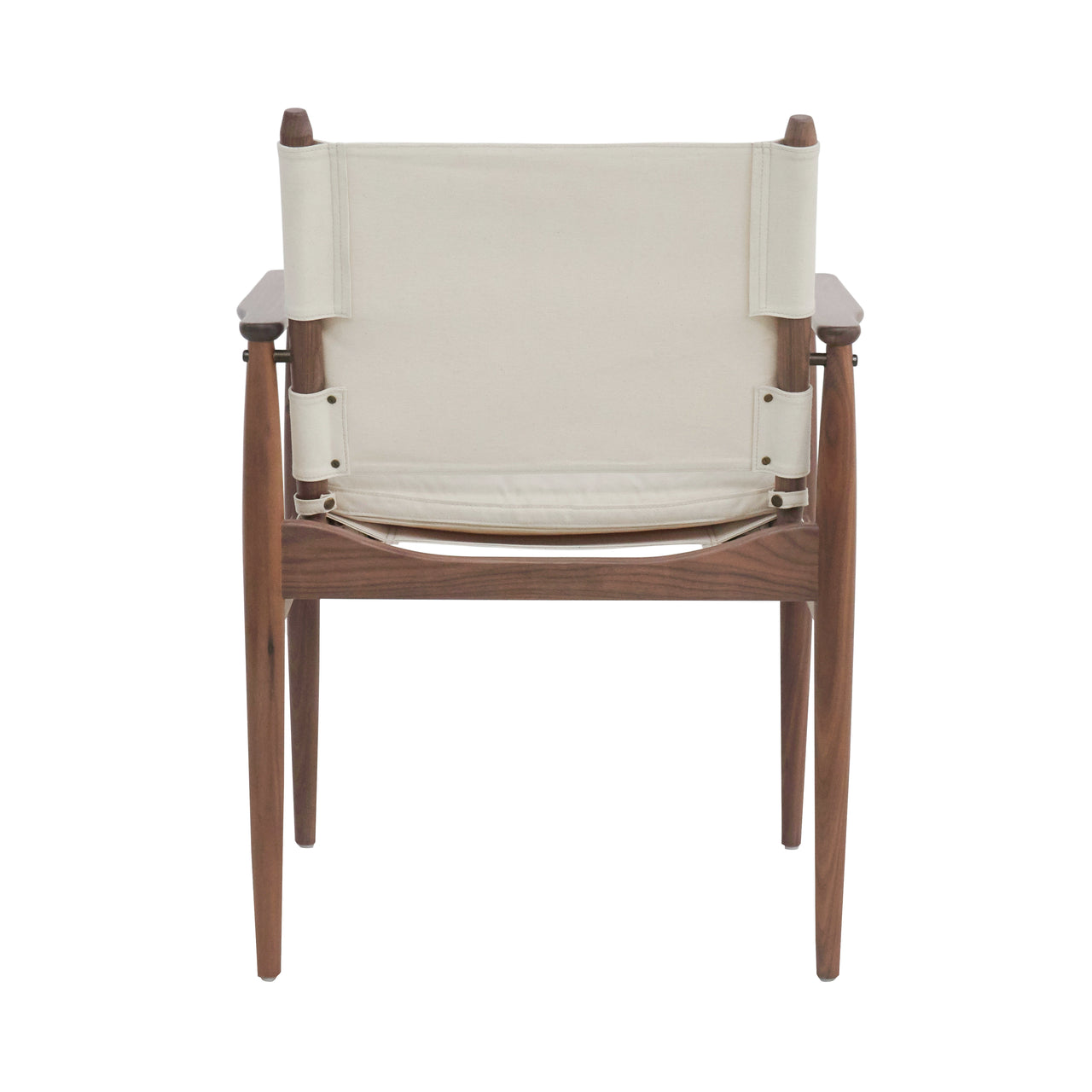 Journey Dining Armchair: Canvas + Natural Walnut + Natural