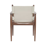 Journey Dining Armchair: Canvas + Natural Walnut + Natural