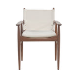 Journey Dining Armchair: Canvas + Natural Walnut + Natural